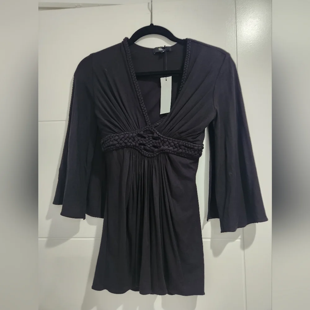 Sky Brand Black Braided Women's Top - Picture 2 of 7